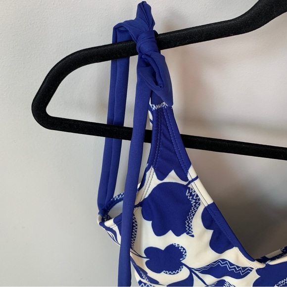 Kate Spade Blue & Soft White Flower One Piece Bathing Suit Size S - Picture 3 of 6